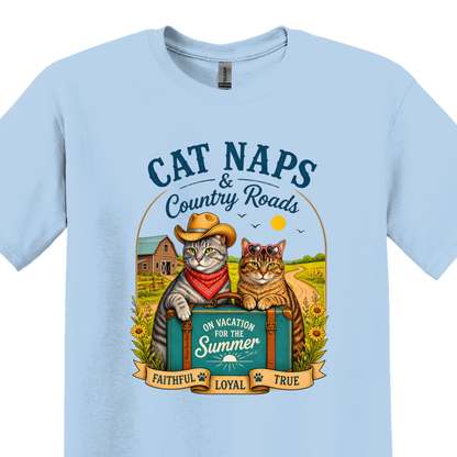 Cat Naps & Country Roads T-Shirt | Walker Farm Fam