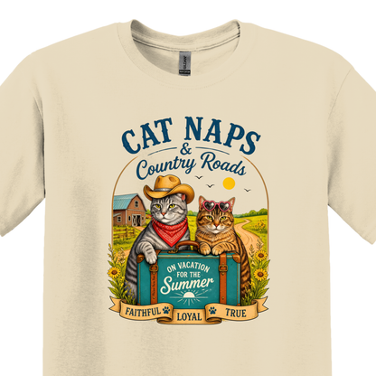 Cat Naps & Country Roads T-Shirt | Walker Farm Fam